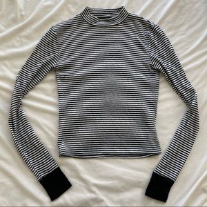 Urban Outfitters Striped Mock Neck